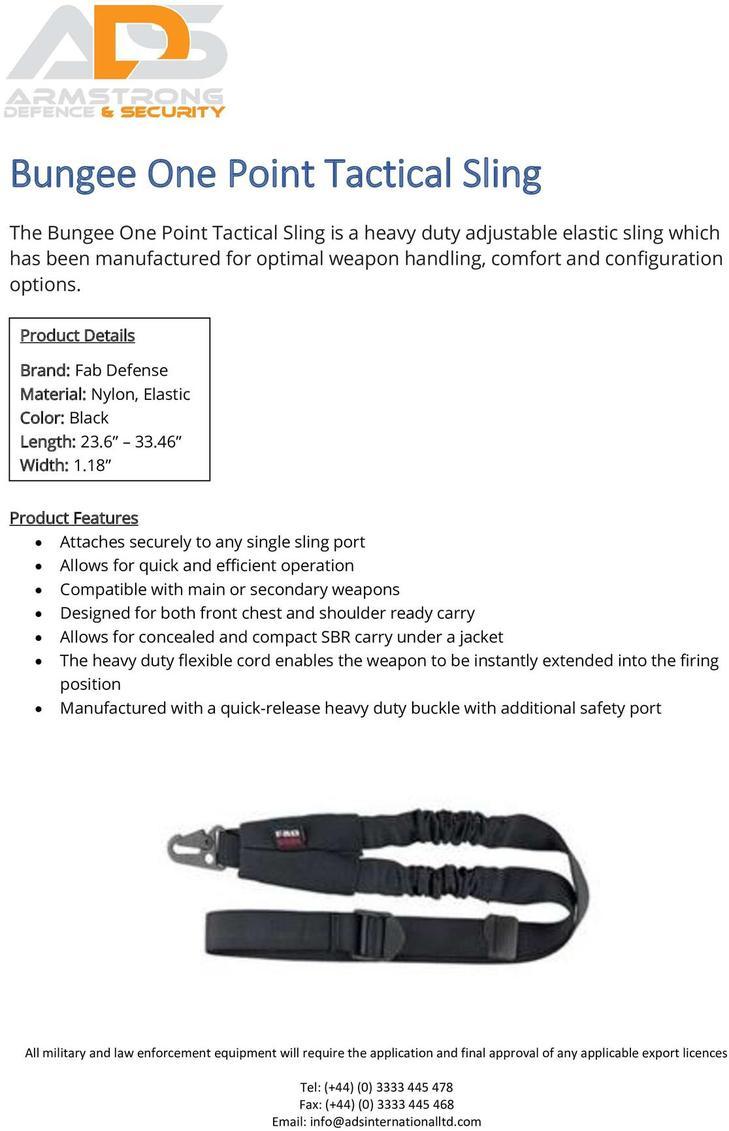Bungee One Point Tactical Sling