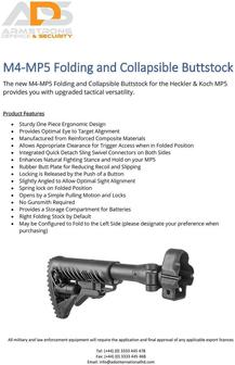 M4-MP5 Folding and Collapsible Buttstock
