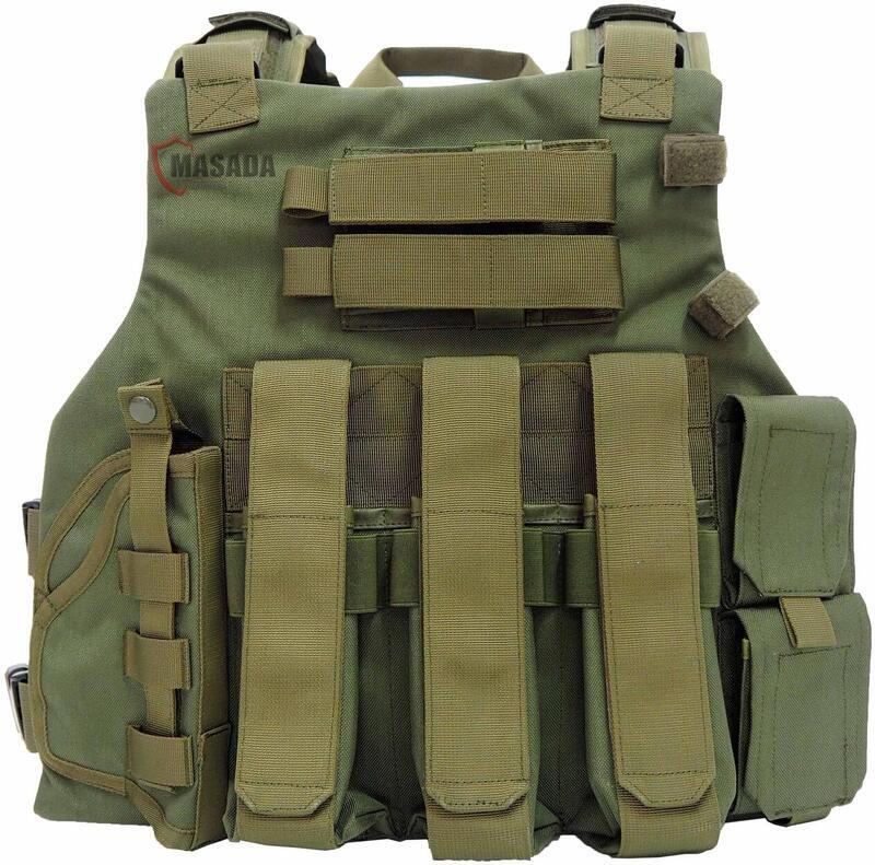 Masada Plate carrier with an inner belt - green